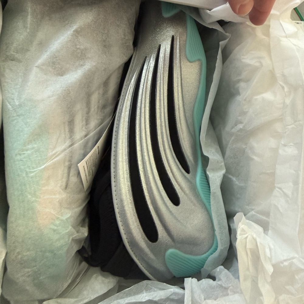 Adidas Harden 9 Silver and Teal Athletic Shoes brand new